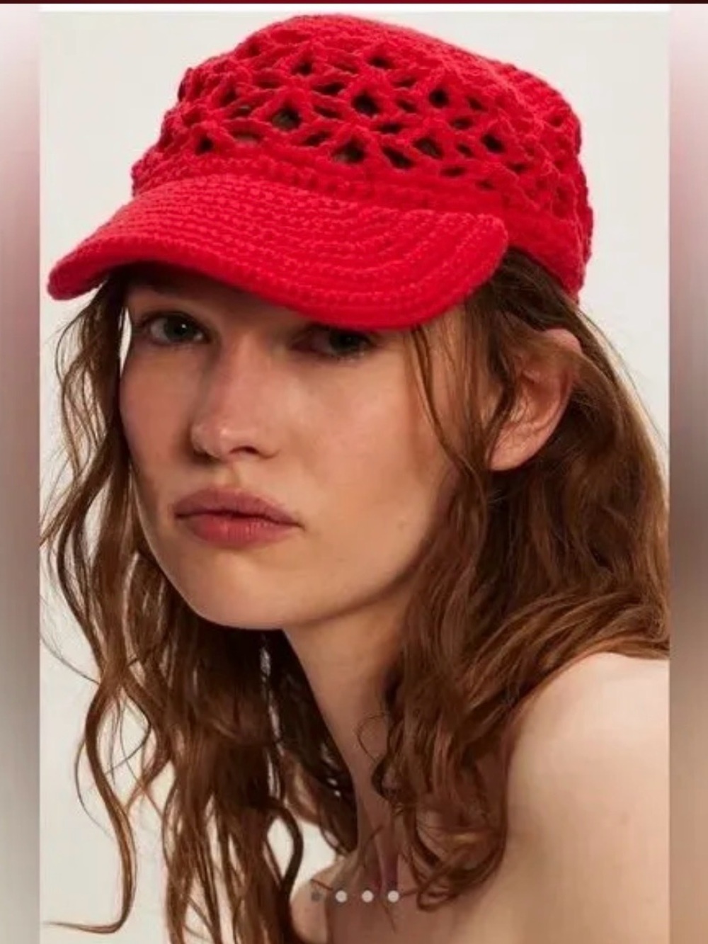 Free People Sylvie Crochet Baseball Cap